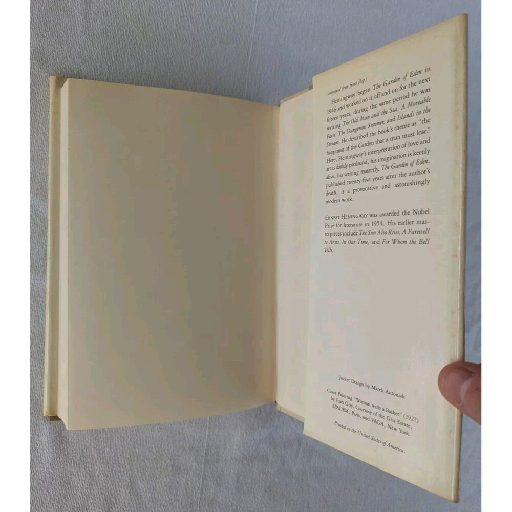 The Garden of Eden by ERNEST HEMINGWAY, 1st Edition First Printing HCDJ - Picture 7 of 13
